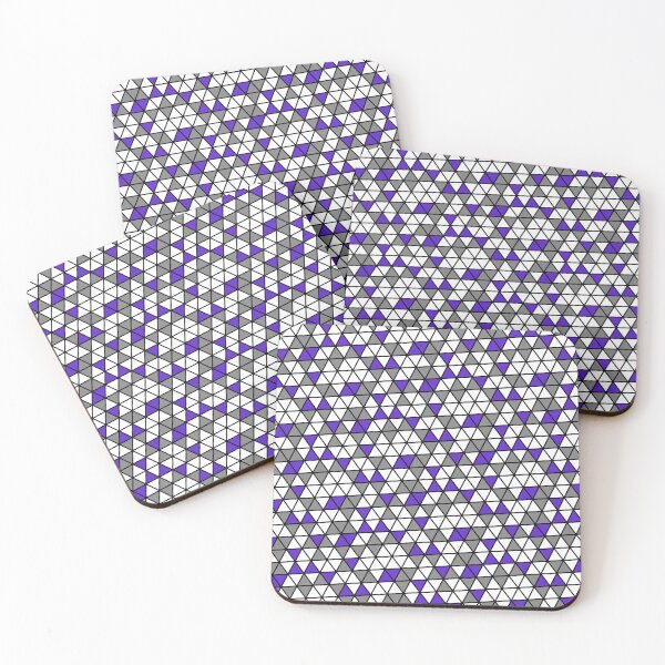 Item preview, Purple Grey & White Triangles Black Trim Limitless Seams designed and sold by Alchemy-A-La-G.