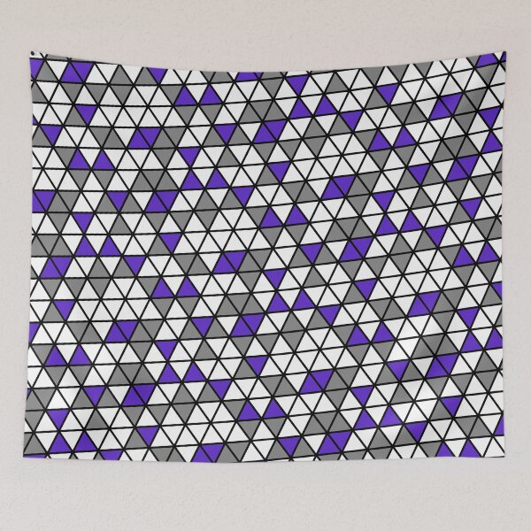 Item preview, Purple Grey & White Triangles Black Trim Limitless Seams designed and sold by Alchemy-A-La-G.