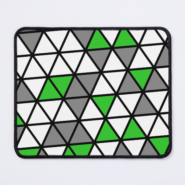Item preview, Green Grey & White Triangles Black Trim Limitless Seams designed and sold by Alchemy-A-La-G.