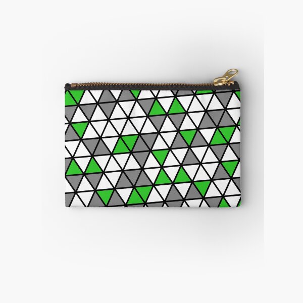 Item preview, Green Grey & White Triangles Black Trim Limitless Seams designed and sold by Alchemy-A-La-G.