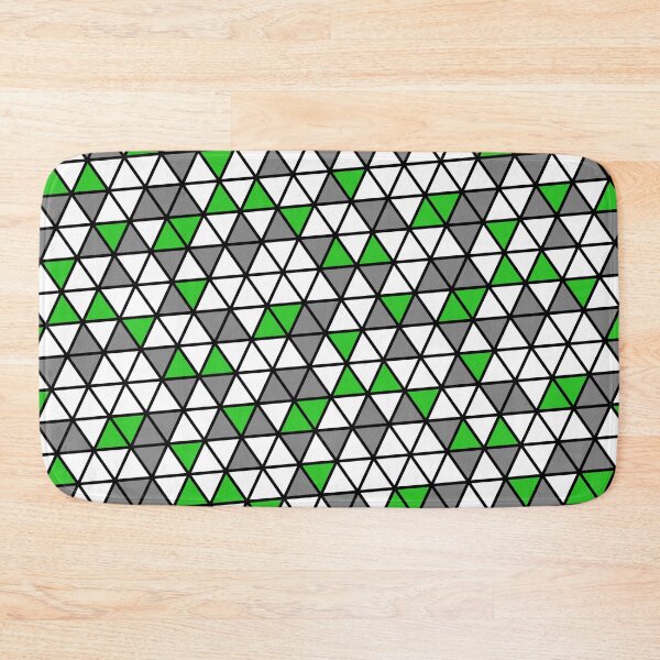 Item preview, Green Grey & White Triangles Black Trim Limitless Seams designed and sold by Alchemy-A-La-G.