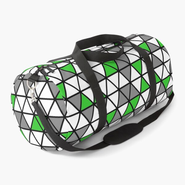 Item preview, Green Grey & White Triangles Black Trim Limitless Seams designed and sold by Alchemy-A-La-G.