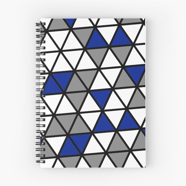 Item preview, Blue Grey & White Triangles Black Trim Limitless Seams designed and sold by Alchemy-A-La-G.