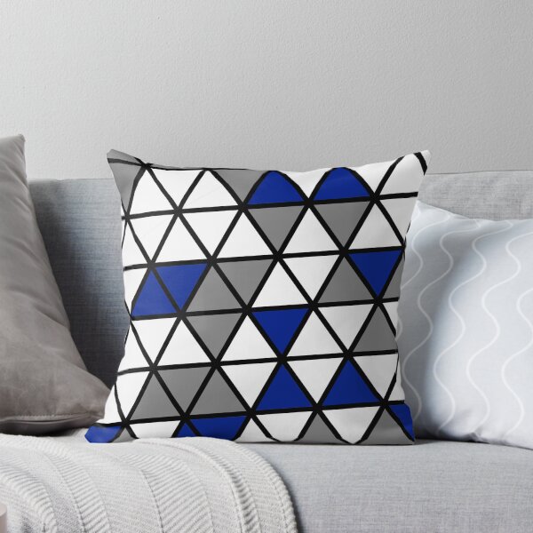 Item preview, Blue Grey & White Triangles Black Trim Limitless Seams designed and sold by Alchemy-A-La-G.