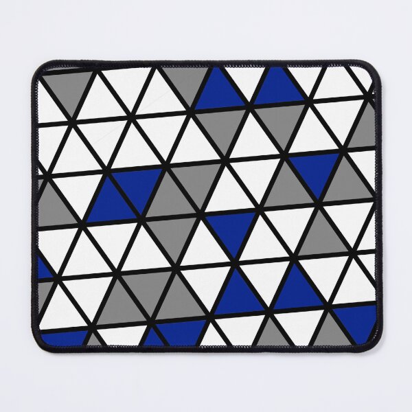 Item preview, Blue Grey & White Triangles Black Trim Limitless Seams designed and sold by Alchemy-A-La-G.