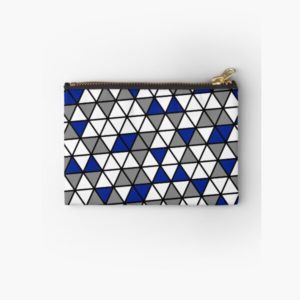 Item preview, Blue Grey & White Triangles Black Trim Limitless Seams designed and sold by Alchemy-A-La-G.