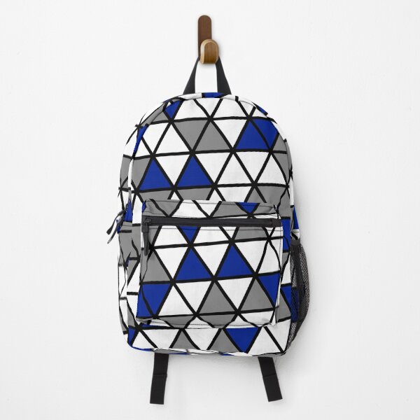 Item preview, Blue Grey & White Triangles Black Trim Limitless Seams designed and sold by Alchemy-A-La-G.