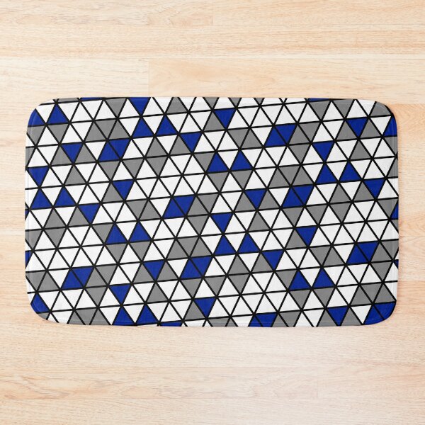 Item preview, Blue Grey & White Triangles Black Trim Limitless Seams designed and sold by Alchemy-A-La-G.