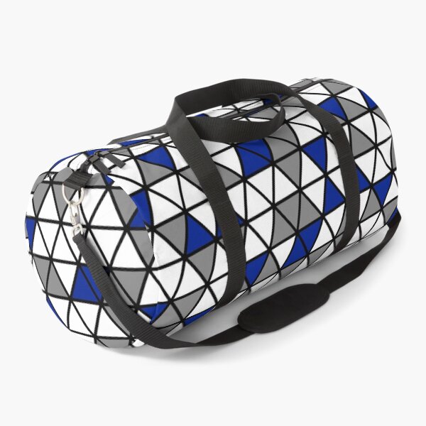 Item preview, Blue Grey & White Triangles Black Trim Limitless Seams designed and sold by Alchemy-A-La-G.