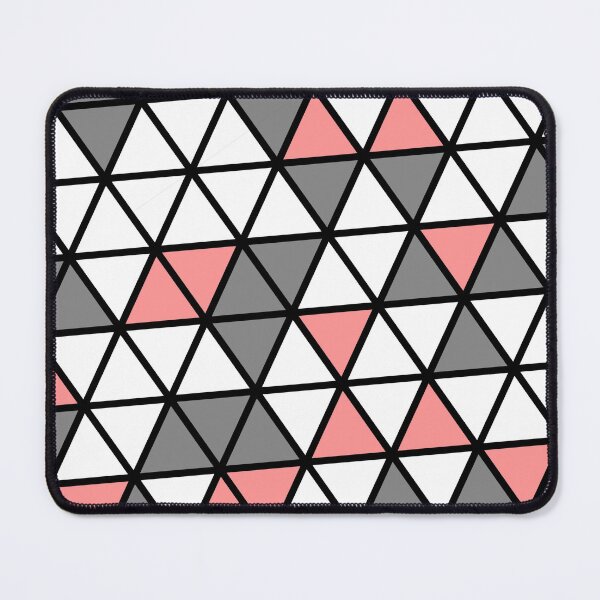 Item preview, Pink Grey & White Triangles Black Trim Limitless Seams designed and sold by Alchemy-A-La-G.
