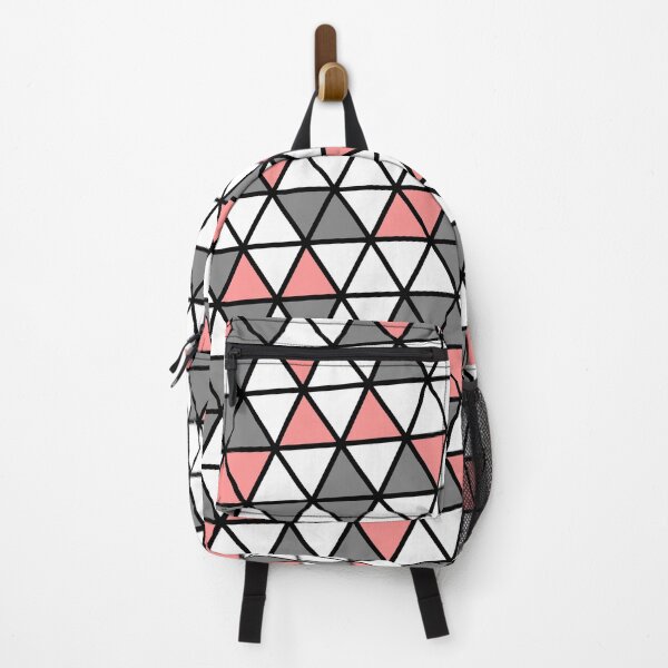 Item preview, Pink Grey & White Triangles Black Trim Limitless Seams designed and sold by Alchemy-A-La-G.