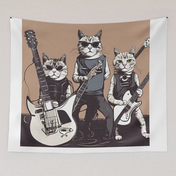 Item preview, Supercool cats in a rock band designed and sold by tetisola.