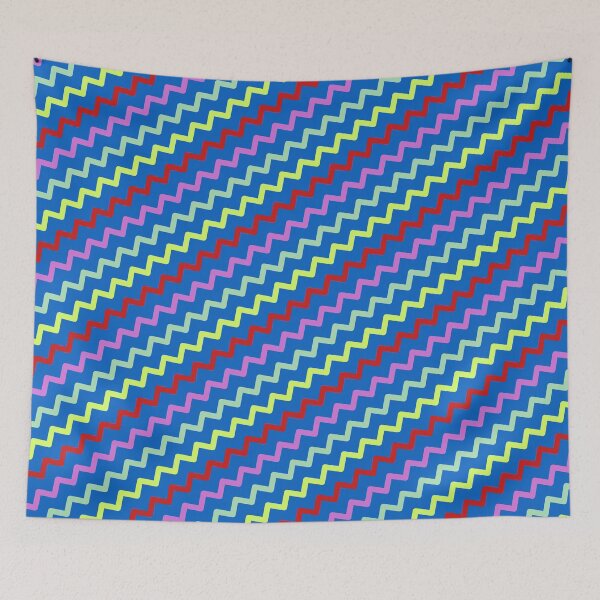 Item preview, Multicolor Diagonal Jagged Wave Lines Chevron Limitless Seams designed and sold by Alchemy-A-La-G.