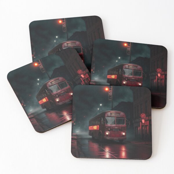 Item preview, The Red Bus at An Ominous Dark Place designed and sold by TheDarkWardrobe.