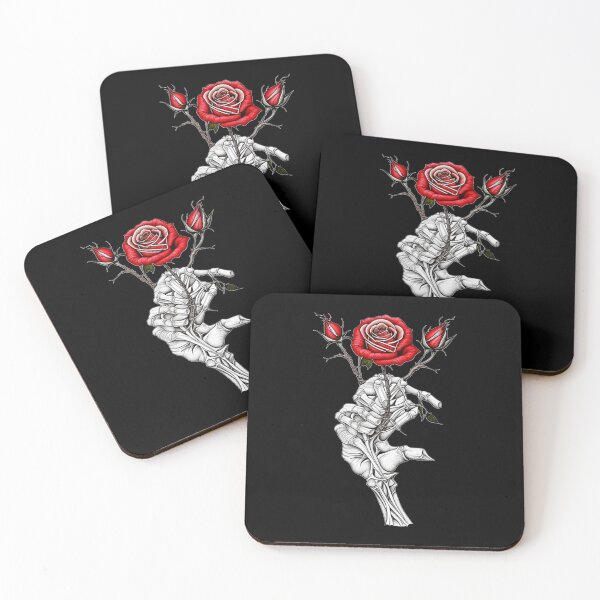 Item preview, Vintage Skeleton Hand Valentine Red Roses designed and sold by PugD.