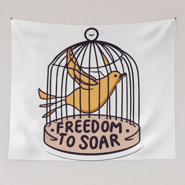 Item preview, Freedom to Soar - Minimalist Bird Escape Design designed and sold by NiftyWrx.
