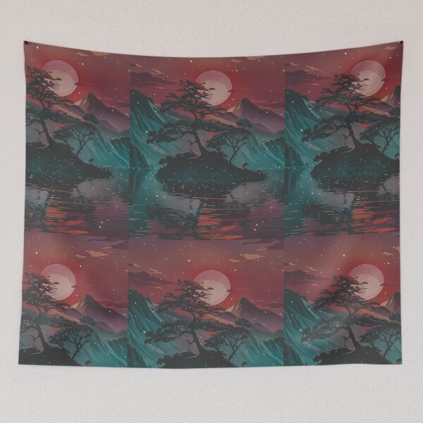 Item preview, Dark Island Sunset Landscape  designed and sold by KAEbrand.