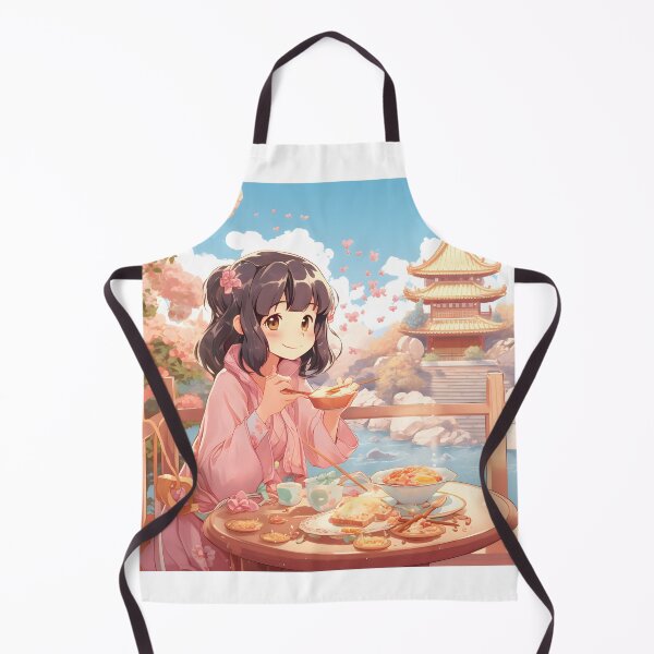 Aperçu de l'œuvre Jolie Fille Anime Dégustant Des Nouilles Ramen créée et vendue par Shirtastically.
