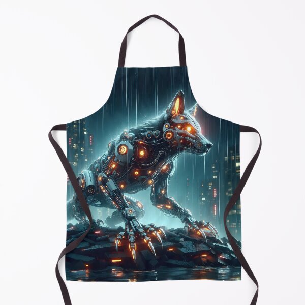 Item preview, Cybernetic Wolf: Neon Nights in Futuristic Cityscape designed and sold by Donald Pierce.