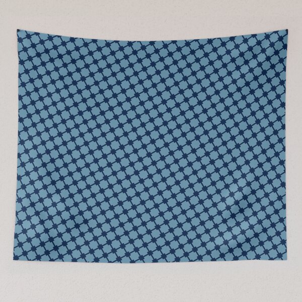 Item preview, Blues Square Cross Section Hash Lines Limitless Seams designed and sold by Alchemy-A-La-G.