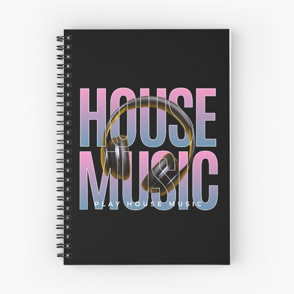 Item preview, HOUSE MUSIC  - Headphones On Text (Blue/Pink)  designed and sold by Discothreadz.