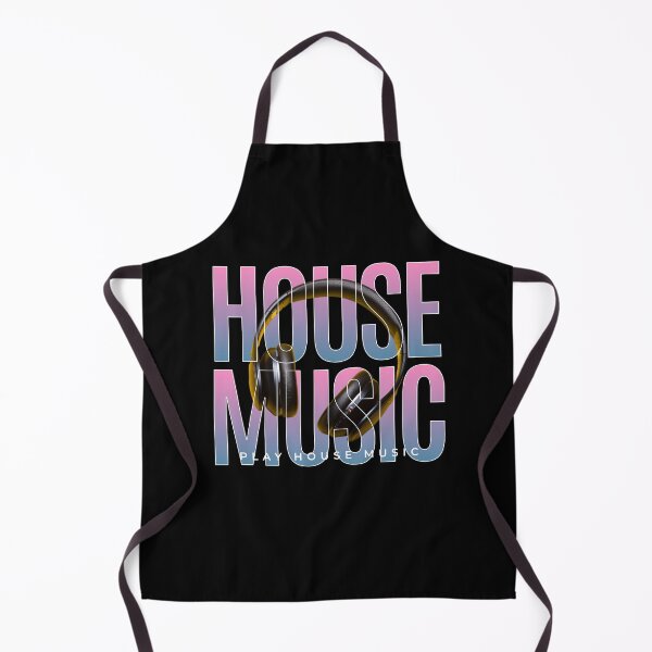 Item preview, HOUSE MUSIC  - Headphones On Text (Blue/Pink)  designed and sold by Discothreadz.