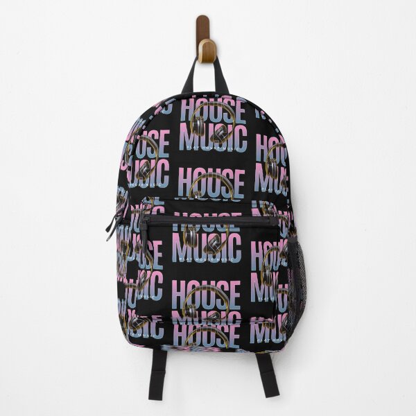 Item preview, HOUSE MUSIC  - Headphones On Text (Blue/Pink)  designed and sold by Discothreadz.