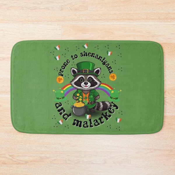 Item preview, Prone To Shenanigans And Malarkey Funny St Patrick Day Raccoon For Woman And Man designed and sold by Raccoon's World.
