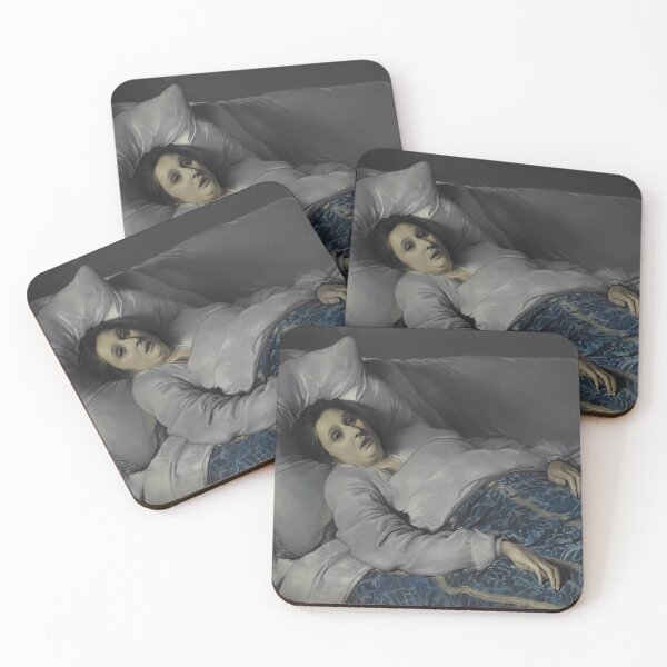 Item preview,  Young woman on her deathbed - famous meme, painted by Anonymous Flemish master designed and sold by EmeraldeaArt.