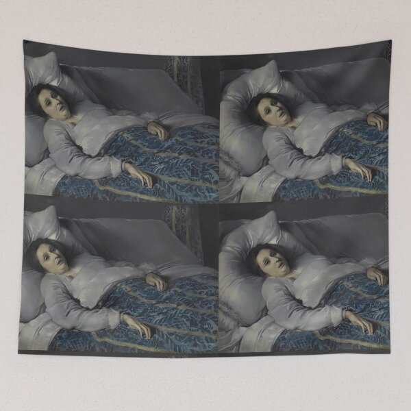 Item preview,  Young woman on her deathbed - famous meme, painted by Anonymous Flemish master designed and sold by EmeraldeaArt.