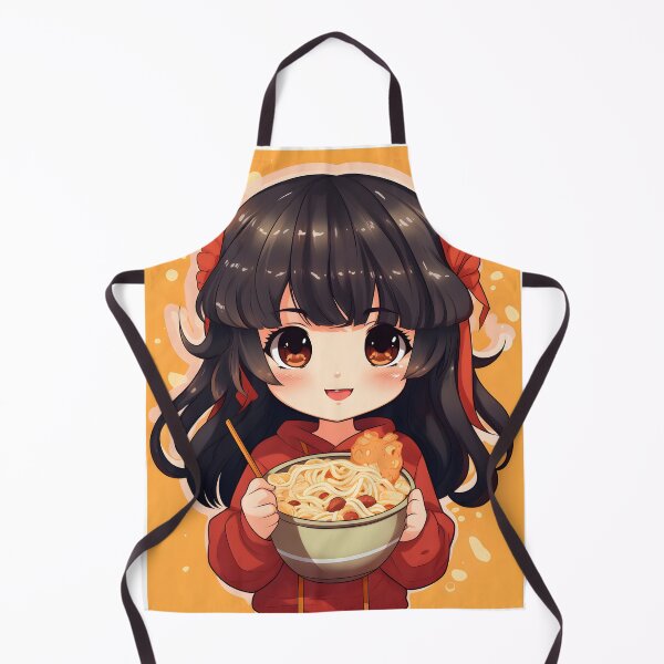 Item preview, Kawaii Anime Girl with Retro Style and Delicious Ramen Noodles designed and sold by Shirtastically.