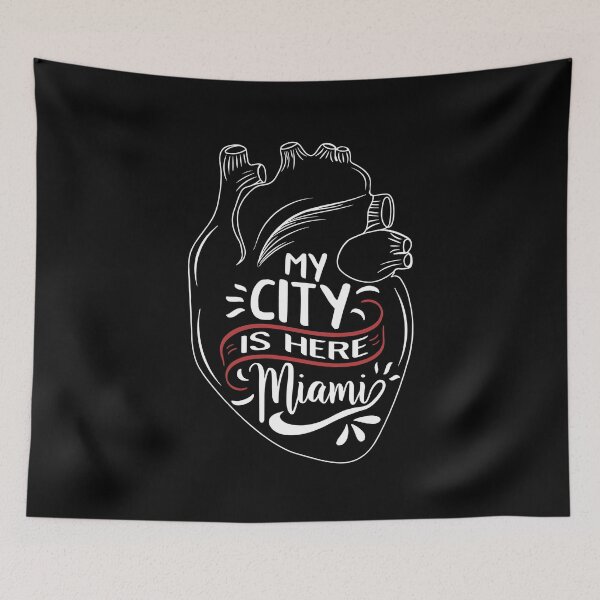 Item preview, Heart Anatomy Art - Typography My City Is Here, Miami designed and sold by patriotwardrobe.