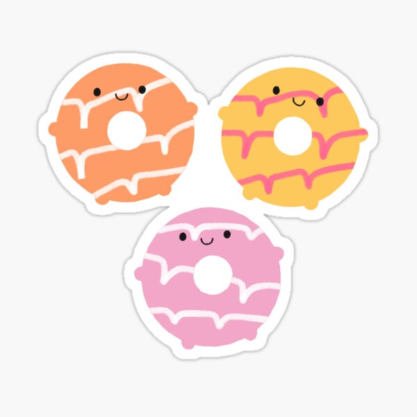 Kawaii Party Rings Biscuits Sticker