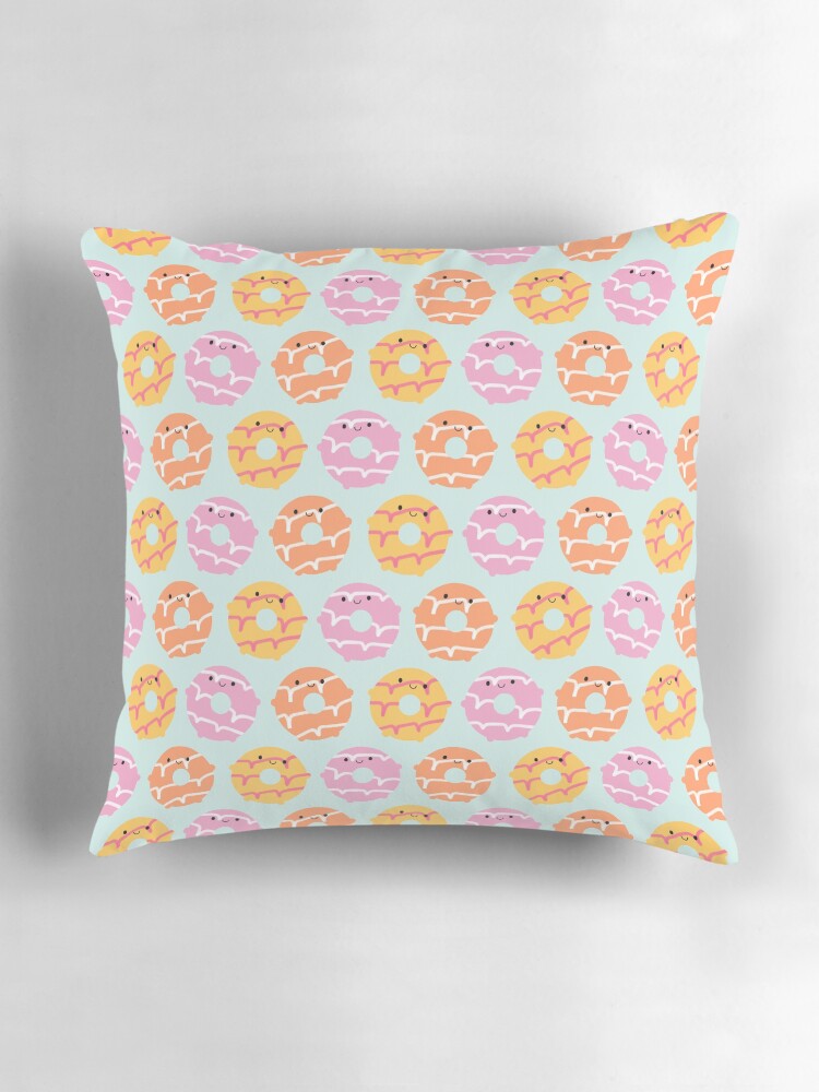 Thumbnail 3 of 4, Pillow, Kawaii Party Rings Biscuits designed and sold by marcelinesmith.