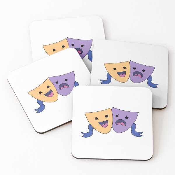 Item preview, Theater Masks designed and sold by SideQuestDoodles.