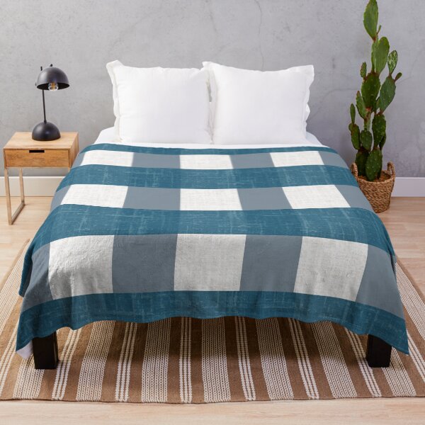 Item preview, Teal checkered pattern Comforter by Belle Treasure Chest designed and sold by Luetta  Stuger- Fleming.