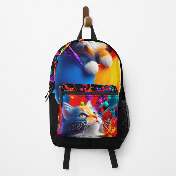Item preview, Cute Kitty Cat In Splash Vibrant Colored Paint  designed and sold by Tamer ⭐⭐⭐⭐⭐.