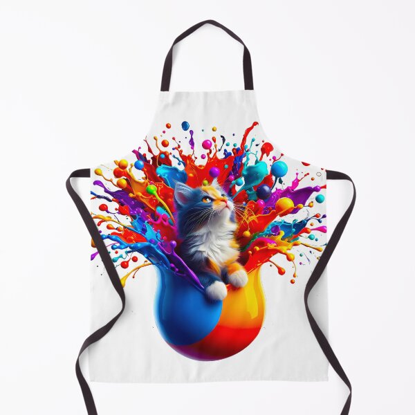 Item preview, Cute Kitty Cat In Splash Vibrant Colored Paint  designed and sold by Tamer ⭐⭐⭐⭐⭐.