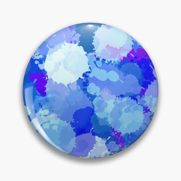 Item preview,  Blue paint splotches digital art painting designed and sold by Aroeldesigns.