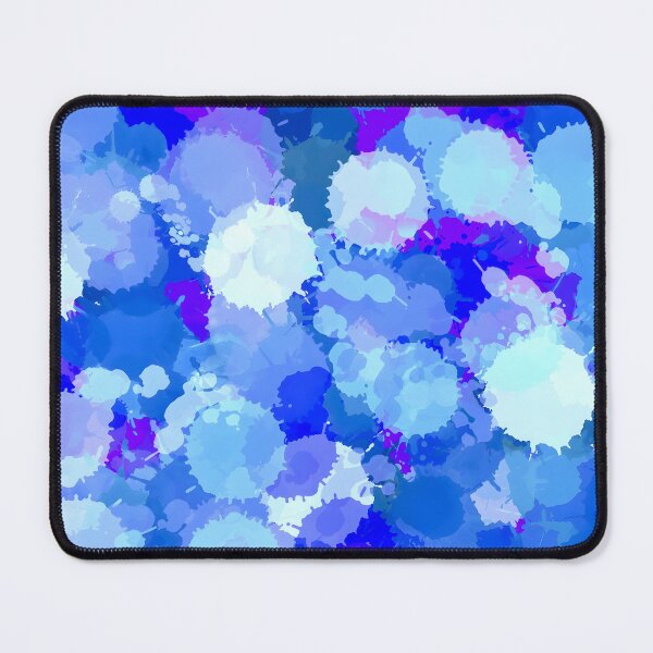 Item preview,  Blue paint splotches digital art painting designed and sold by Aroeldesigns.