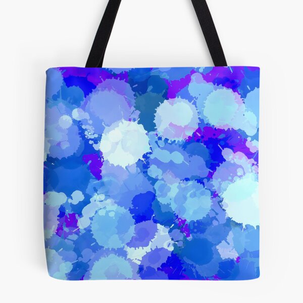 Item preview,  Blue paint splotches digital art painting designed and sold by Aroeldesigns.