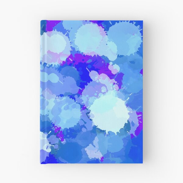 Item preview,  Blue paint splotches digital art painting designed and sold by Aroeldesigns.