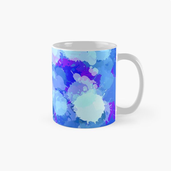 Item preview,  Blue paint splotches digital art painting designed and sold by Aroeldesigns.