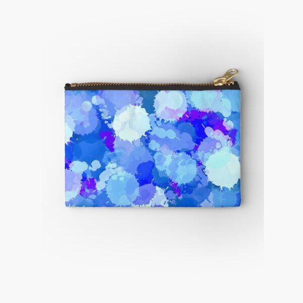 Item preview,  Blue paint splotches digital art painting designed and sold by Aroeldesigns.