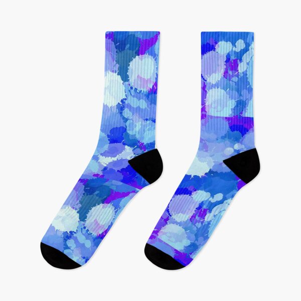 Item preview,  Blue paint splotches digital art painting designed and sold by Aroeldesigns.