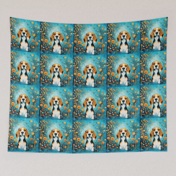 Item preview, A beagle dog in a mysterious forest. designed and sold by Natalia-Vlad.