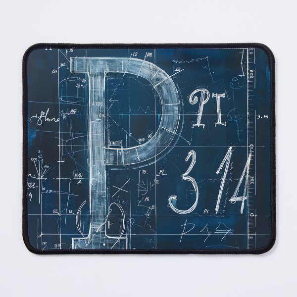 Item preview, Precision in Pi Day Celebration with 3.14 Calligraphy- A Sophisticated Mathematical Blueprint designed and sold by OlfactoART Studio.