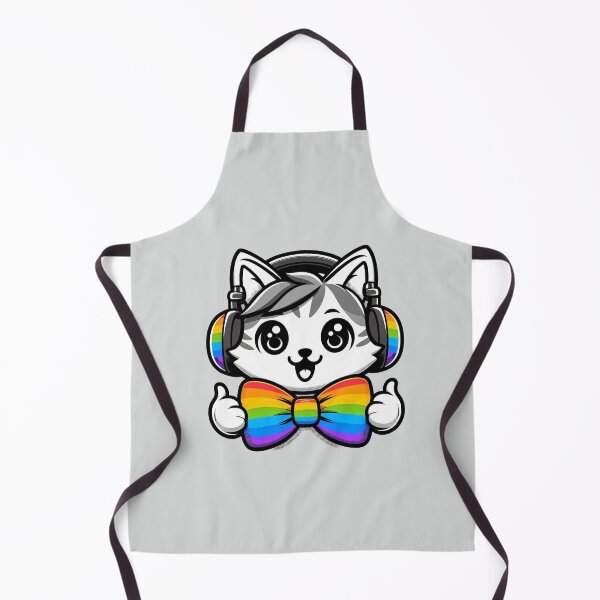 Item preview, Rainbow bowtie cat designed and sold by Vkinsify.