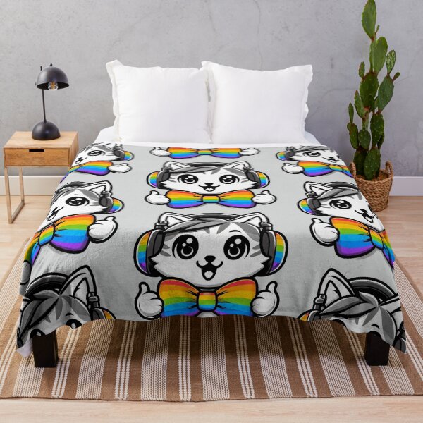 Item preview, Rainbow bowtie cat designed and sold by Vkinsify.
