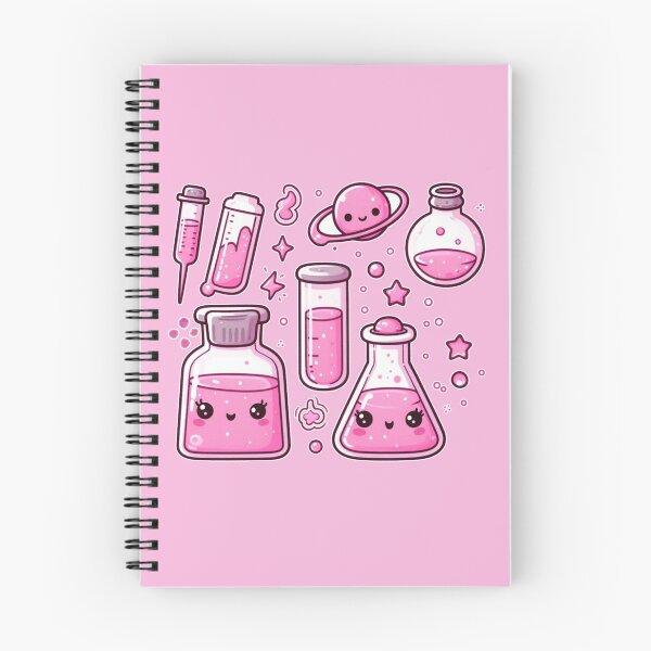 Item preview, Kawaii Pink Science Doodles designed and sold by AmberRoseWrites.
